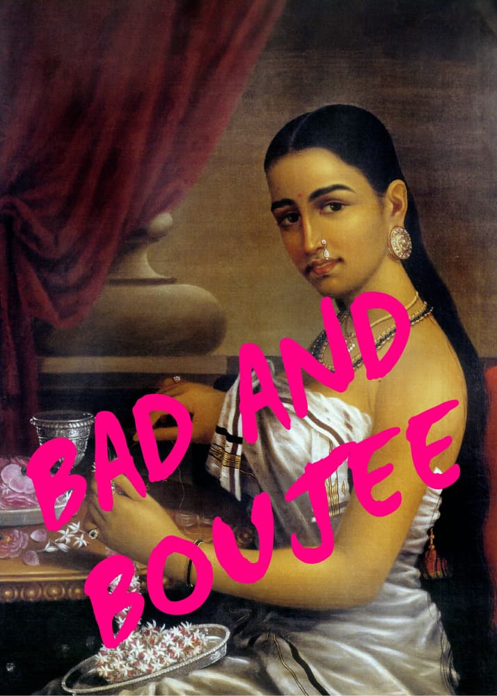 Bad Boujee Indian Portrait by Athene Fritsch — canvas wall art