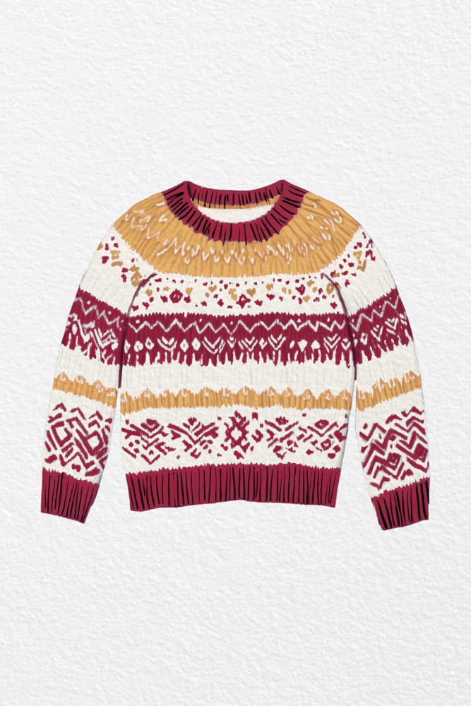Nordic Sweater Pattern by Old Artists Studio IV — canvas wall art