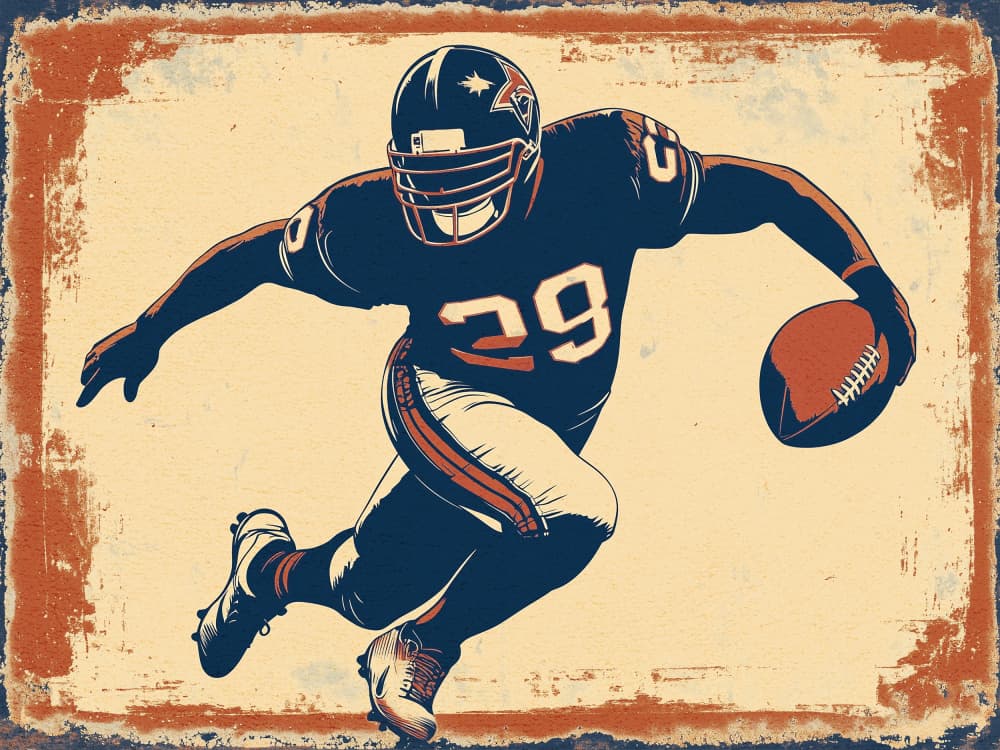 Football Player 29 by Old Artists Studio IV — canvas wall art