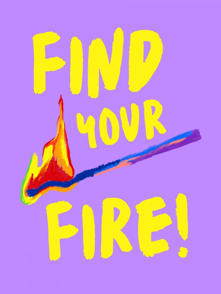 Find Your Fire by Ohkimiko — canvas wall art
