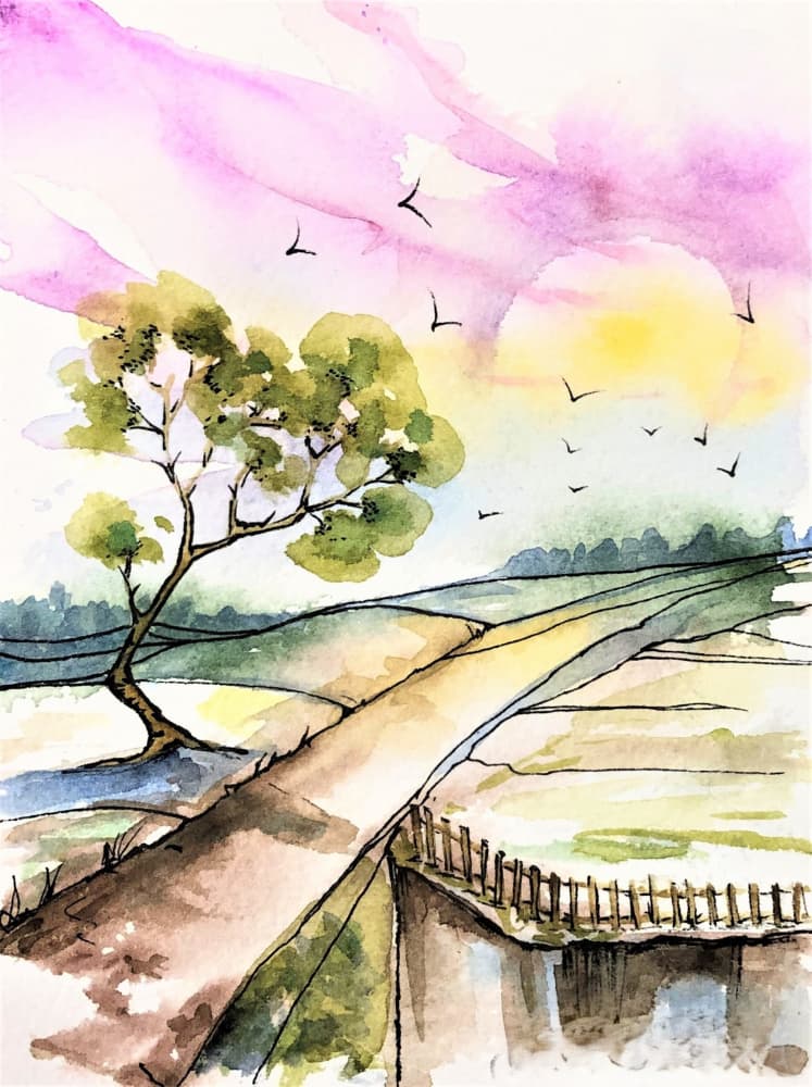 Peaceful Country Path by Anda Bieza — canvas wall art