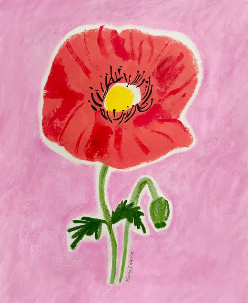 Red Poppy Bloom by Karin Lauria — canvas wall art