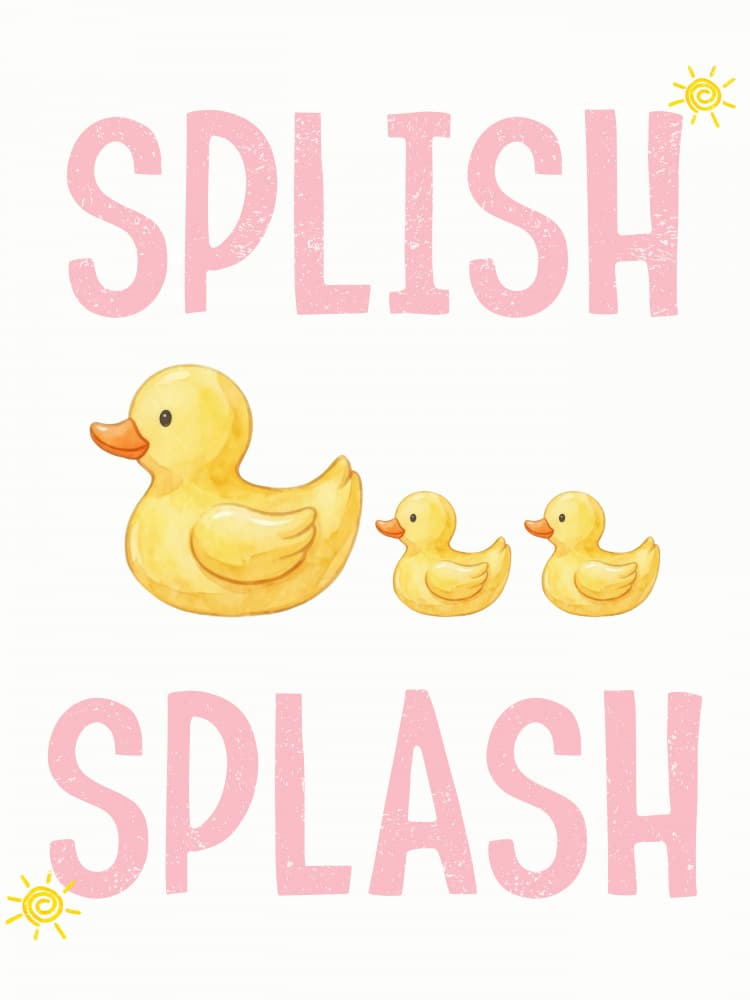 Splish Splash Ducks by Jolly and Dash — canvas wall art