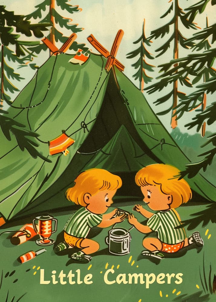 Little Campers Adventure by Old Artists Studio IV — canvas wall art