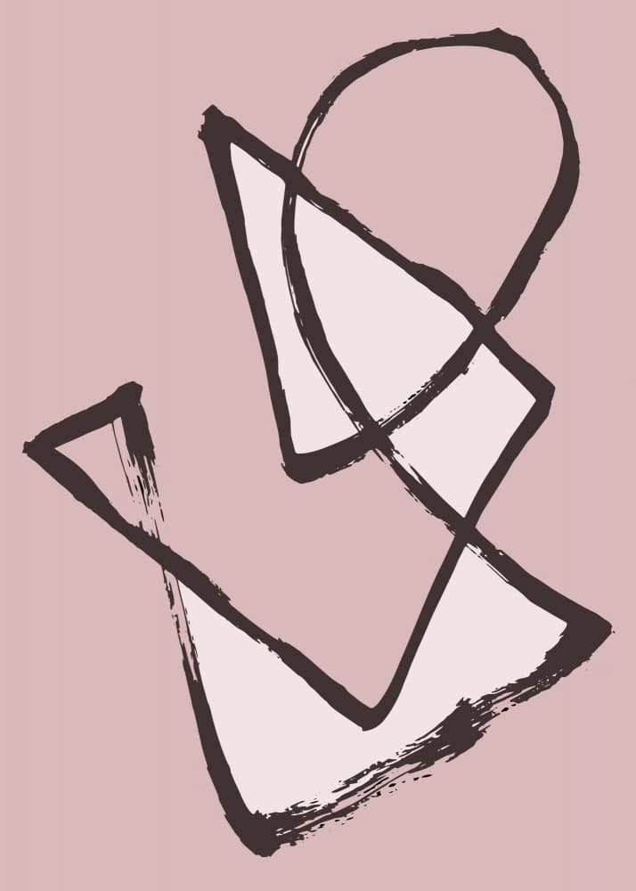 Abstract Pink Geometry by Old Artists Studio II — canvas wall art