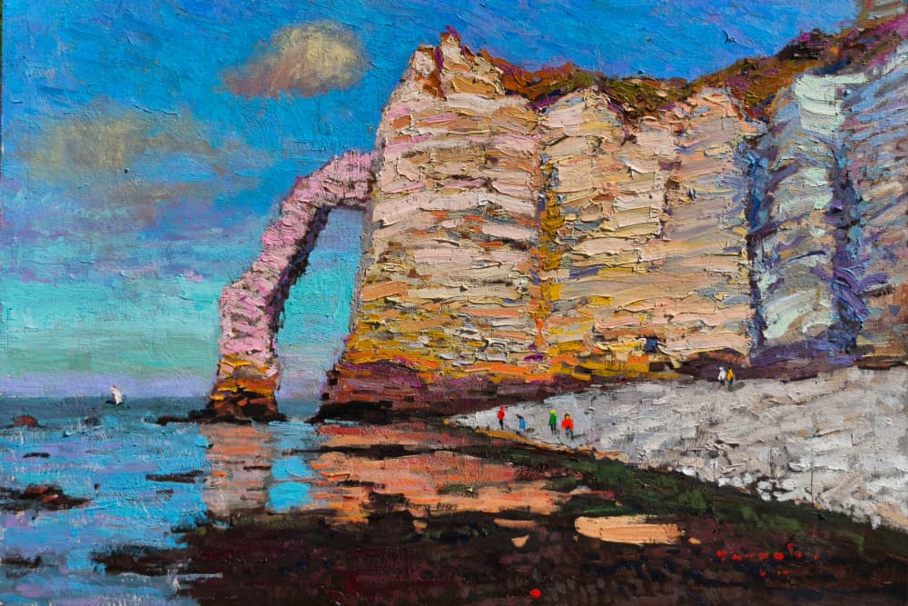 Etretat Cliffs and Arch by Alexander Shandor — canvas wall art