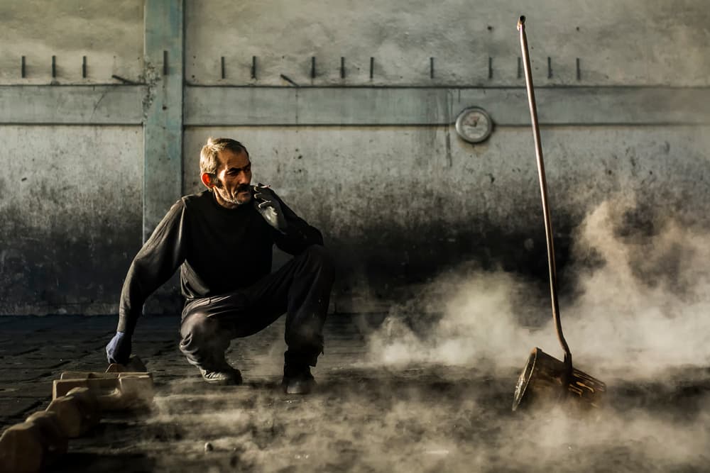 Industrial Worker's Haze by Yasemin Bakan — canvas wall art