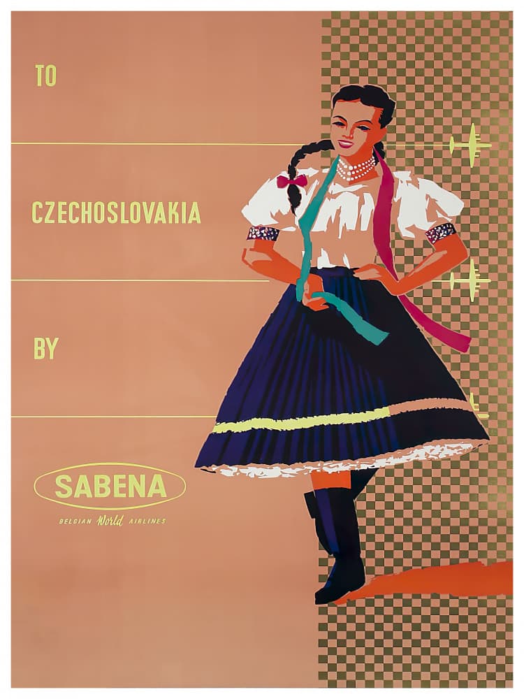 Vintage Czechoslovakia Travel by Chad Hyde — canvas wall art