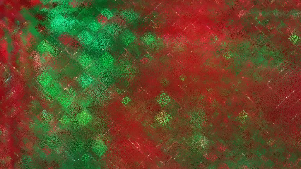 Vibrant Red Green Shimmer by Marika Barsrsind — canvas wall art
