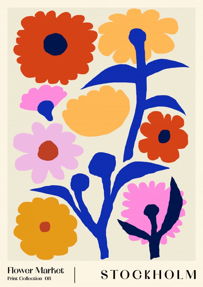 Flower Market. Stockholm by NKTN — canvas wall art