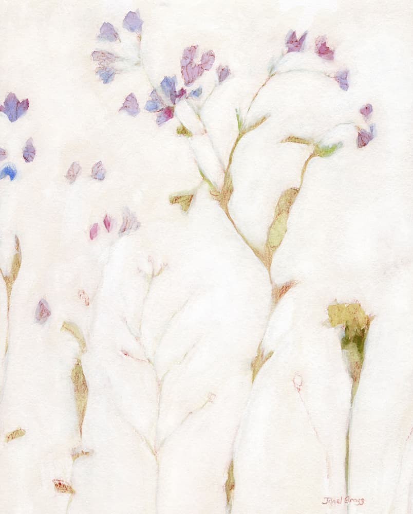Soft Purple Botanicals by Janel Bragg — canvas wall art