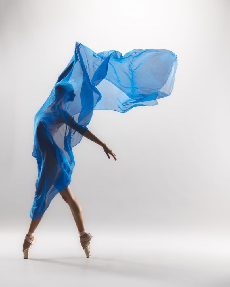 Ethereal Blue Ballerina by Lisdiyanto Suhardjo — canvas wall art