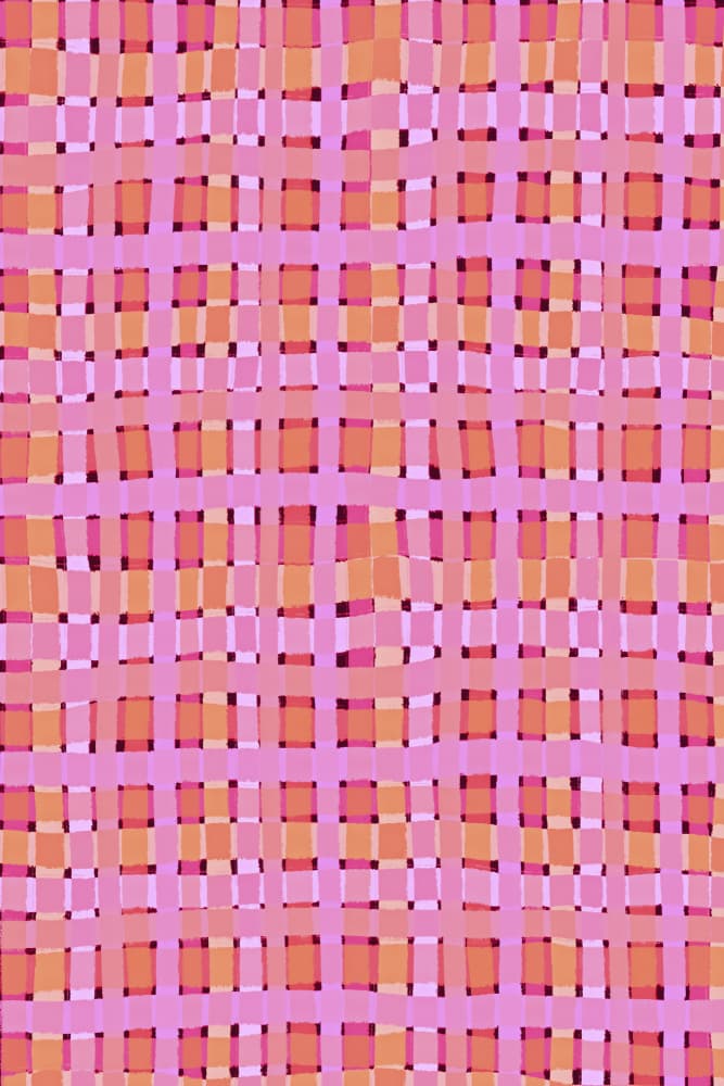 Warped Pink Lines by Treechild — canvas wall art