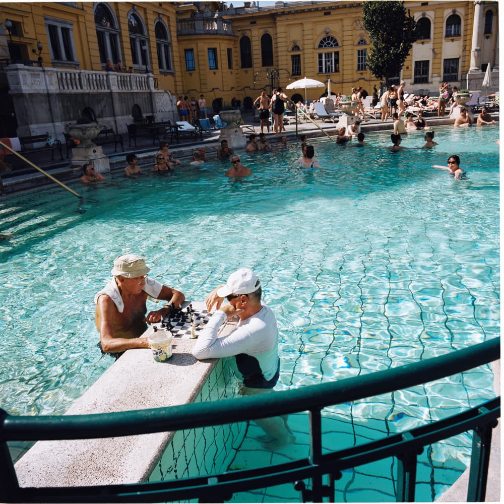 Leisurely Pool Chess by Thabiet Kamaldien — canvas wall art