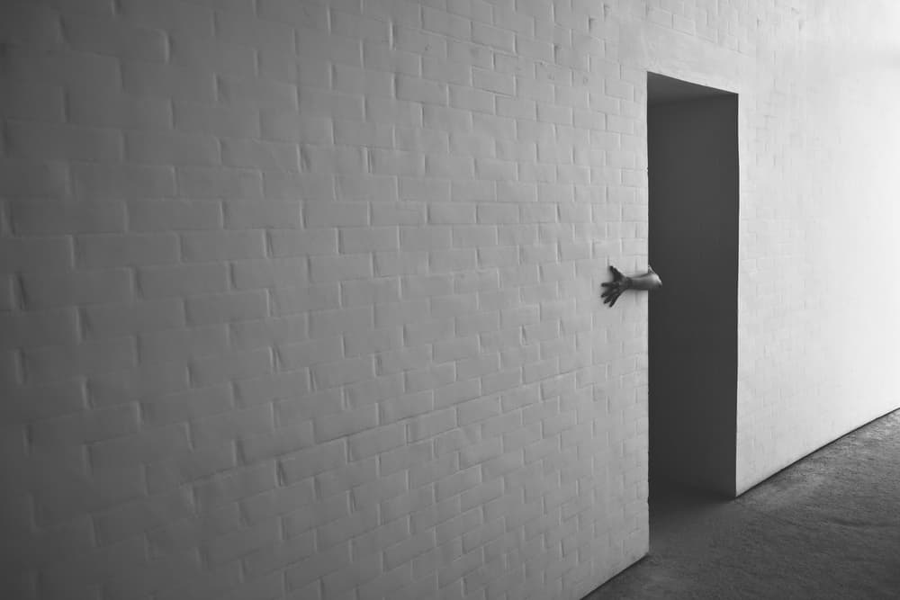 Hand In Dark Doorway by Koji Sugimoto — canvas wall art