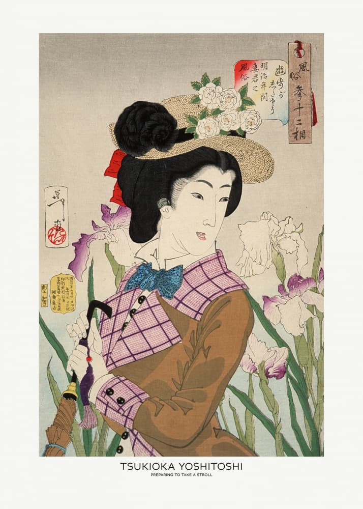 Preparing To Take a Stroll by Tsukioka Yoshitoshi — canvas wall art