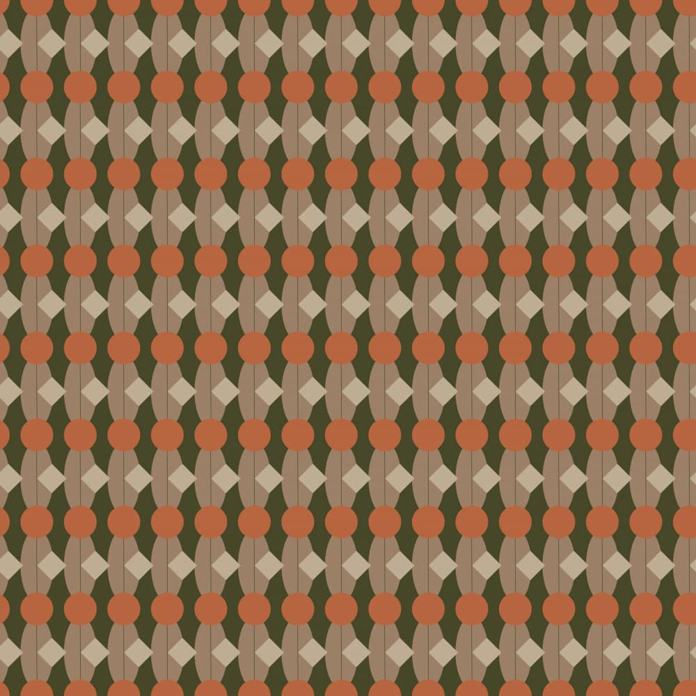 Retro Interlocking Pattern by Little Dean — canvas wall art