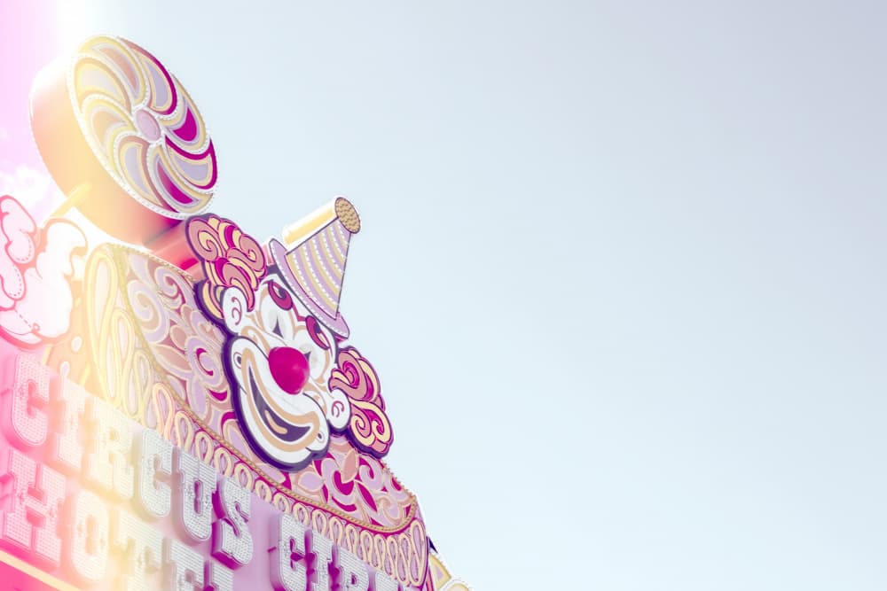 Whimsical Circus Clown Sign by Old Artists Studio III — canvas wall art