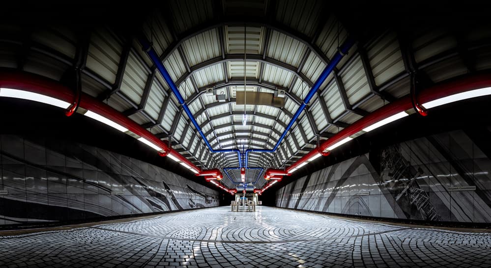 Modern Subway Station by Jörg  Vollrath — canvas wall art