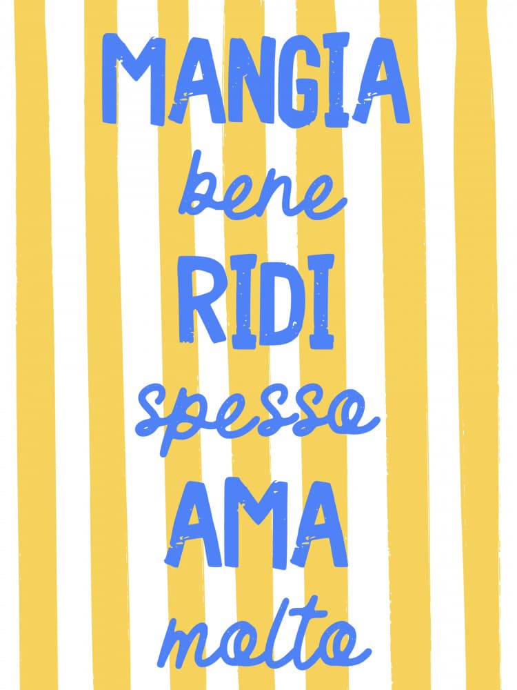 Eat Laugh Love Stripes by Jolly and Dash — canvas wall art