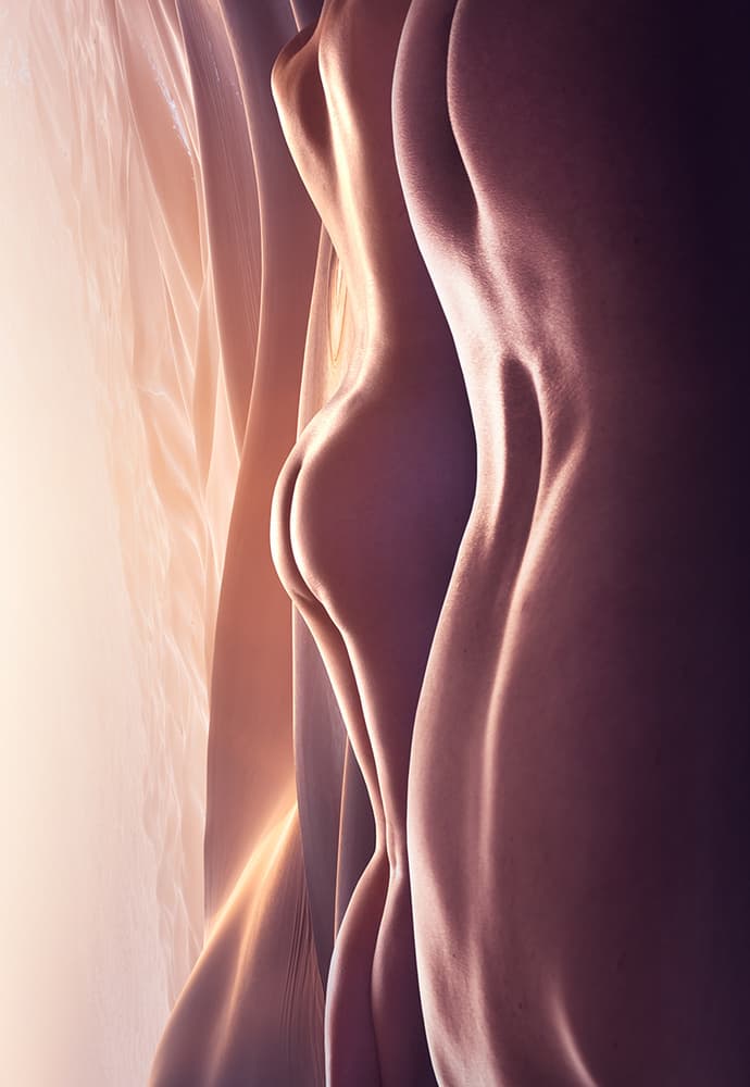 Sensual Human Forms by Shanyewuyu — canvas wall art