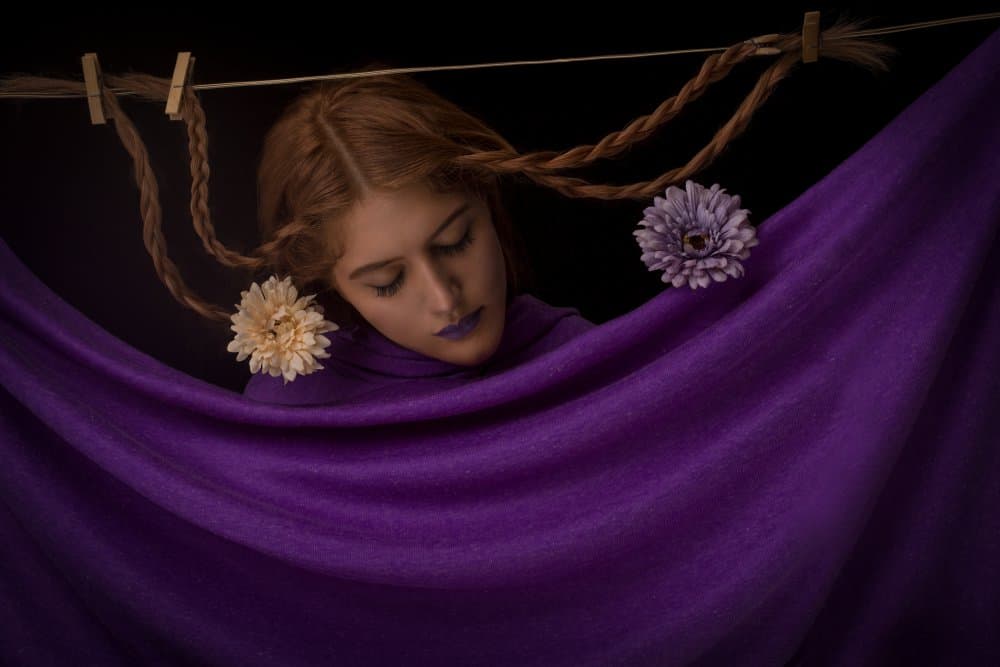 Dreamy Purple Woman by Zahraabedi — canvas wall art