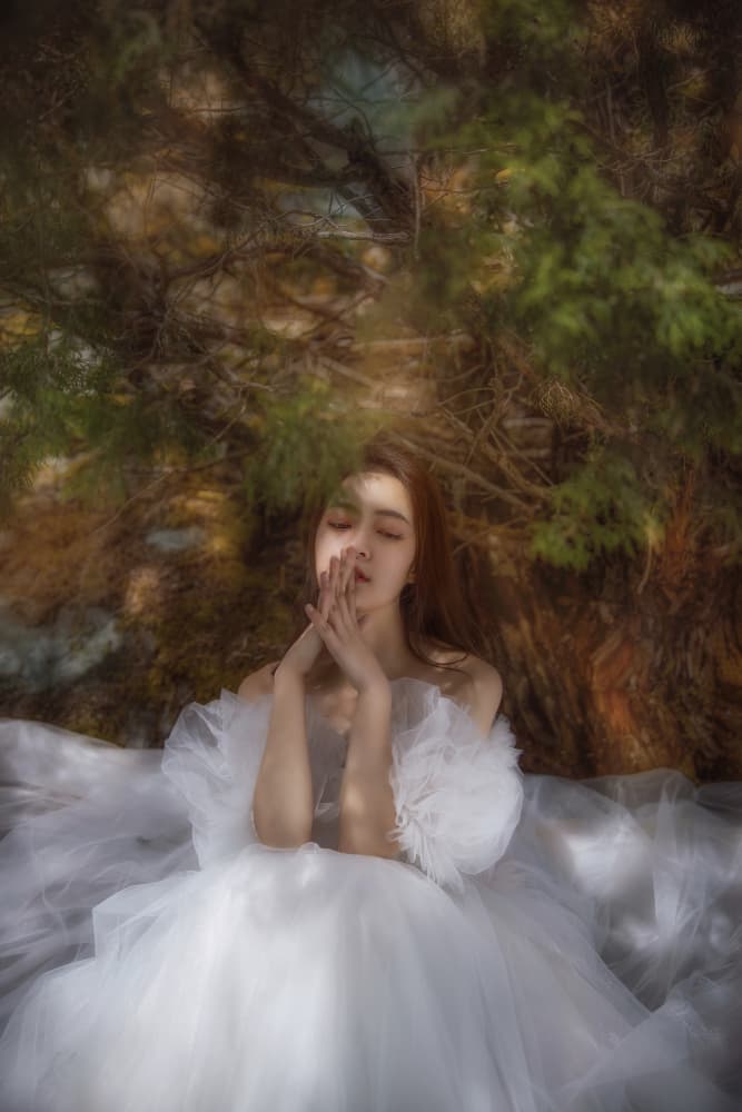 Ethereal Forest Gown by 吴子诚WuZiCheng — canvas wall art