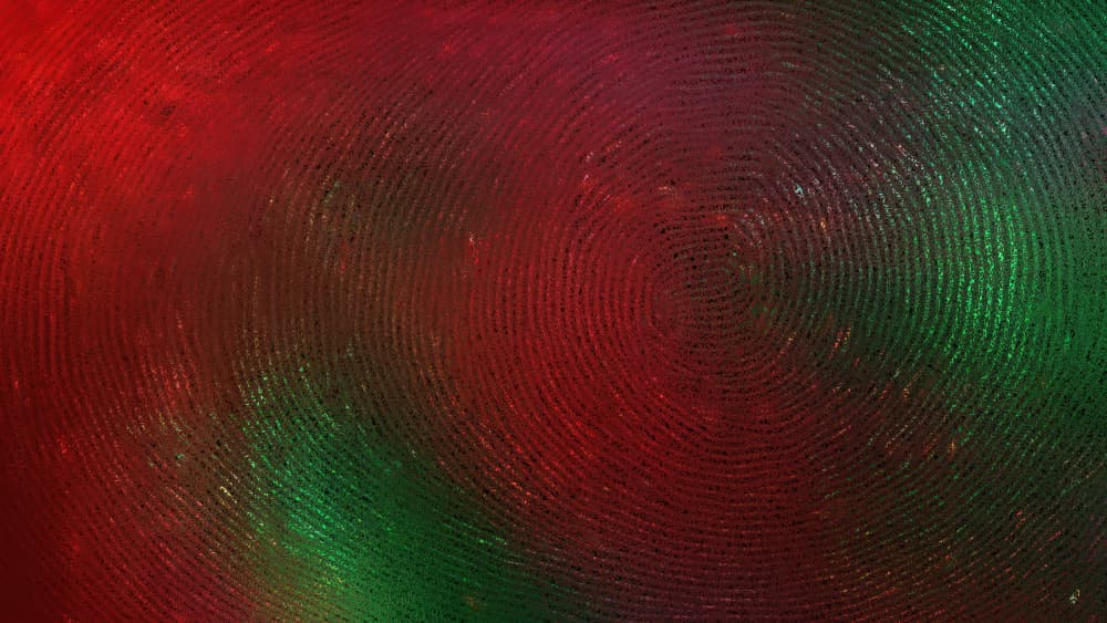 Vibrant Red Green Circles by Marika Barsrsind — canvas wall art