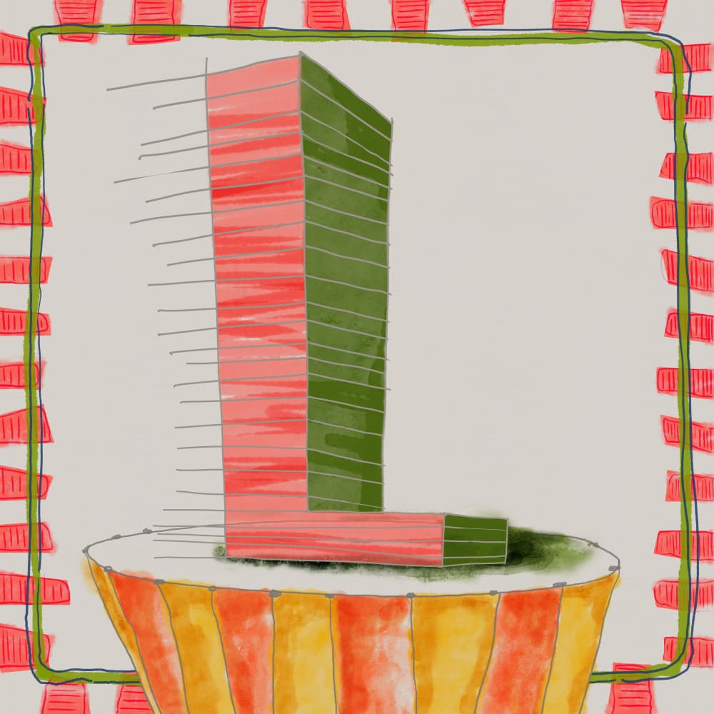 Colorful Striped Letter L by XHOZUCAN — canvas wall art