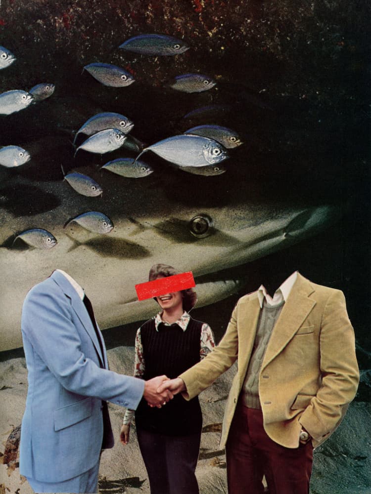 Surreal Business Deal by Mikhail Siskoff — canvas wall art