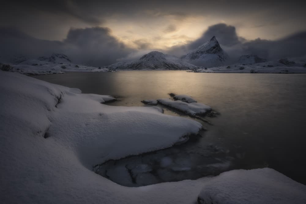 Dramatic Winter Peaks by Carlos Gonzalez — canvas wall art