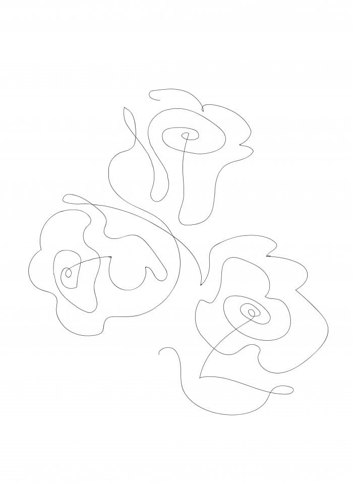 Modern Floral Line Art by Old Artists Studio II — canvas wall art
