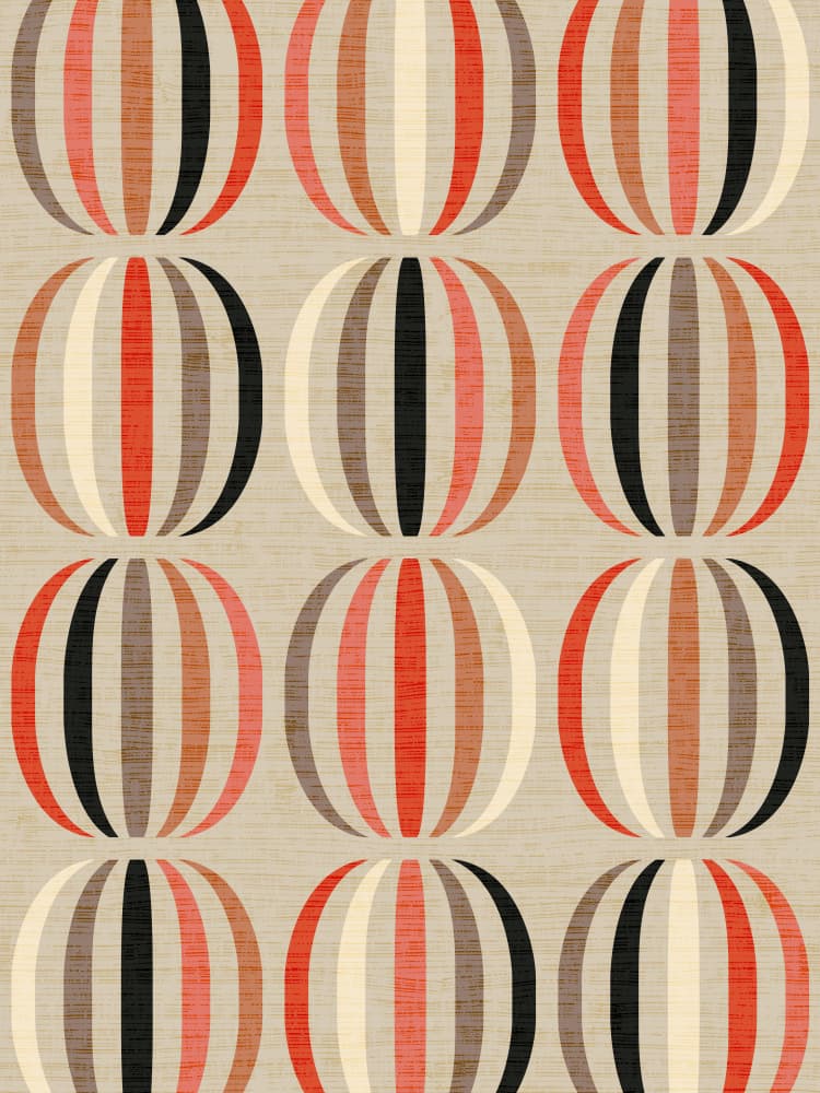 Mid Century Stripe Pattern by Dana Ďuričeková — canvas wall art