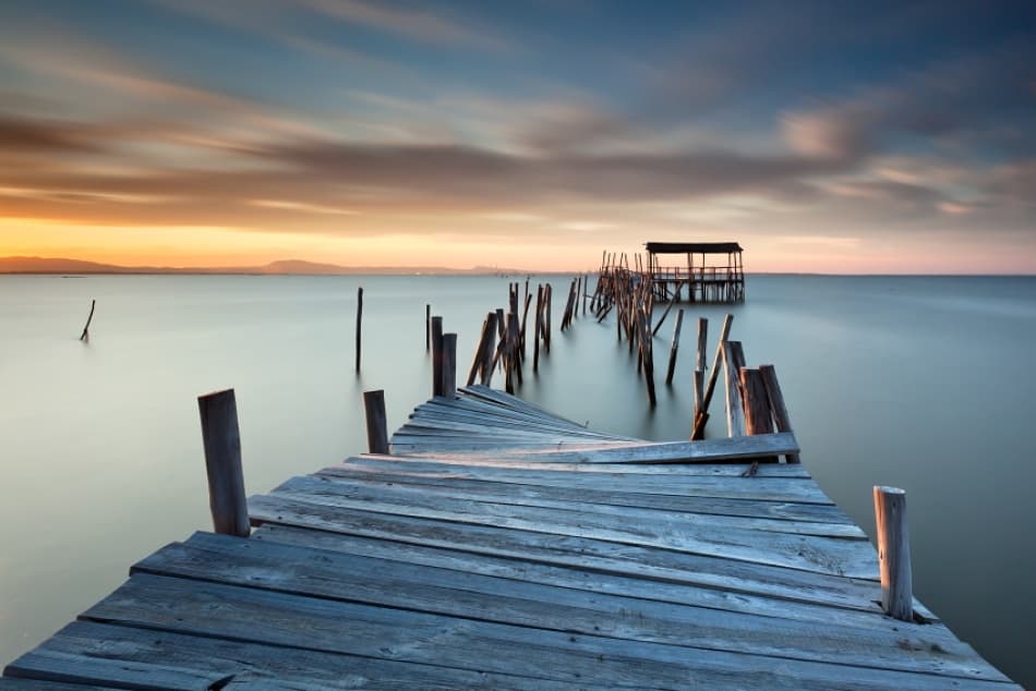 Tranquil Pier Sunset by Rui David — canvas wall art