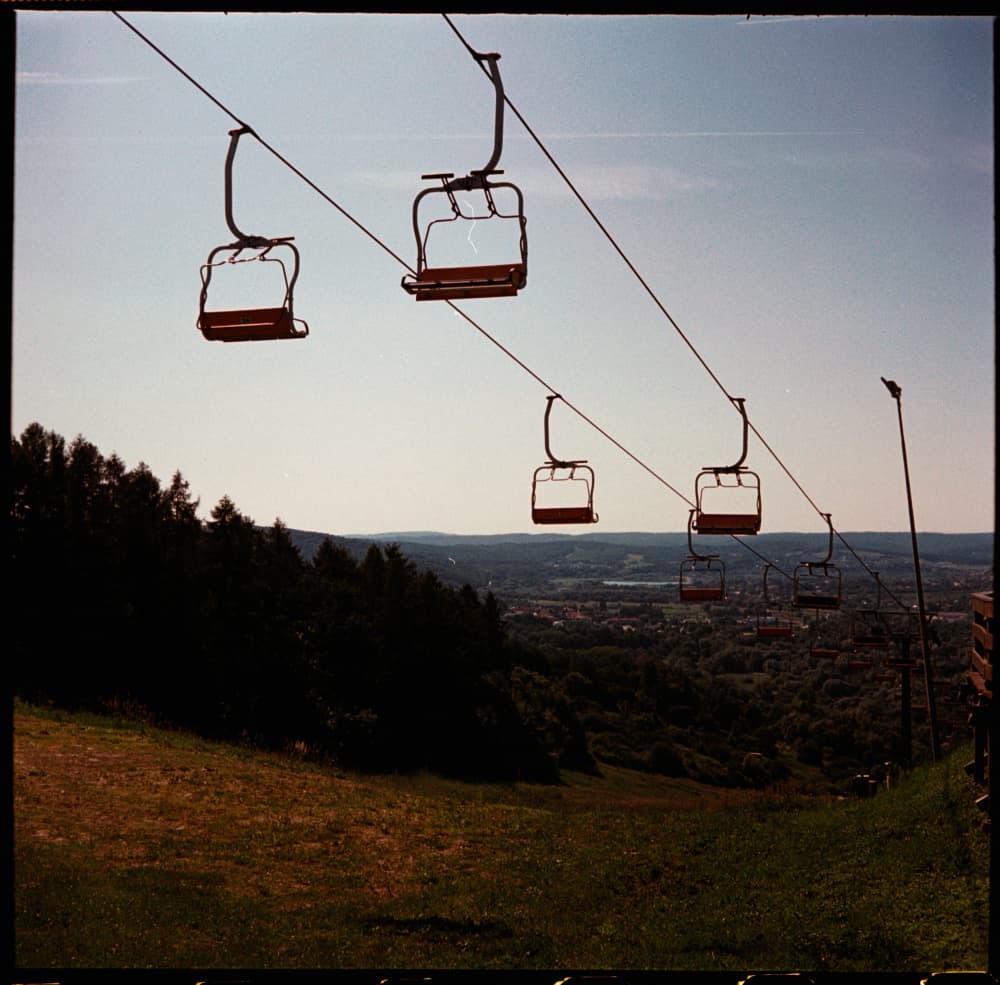 Mountain Chairlift View by Patryk Krygowski — canvas wall art