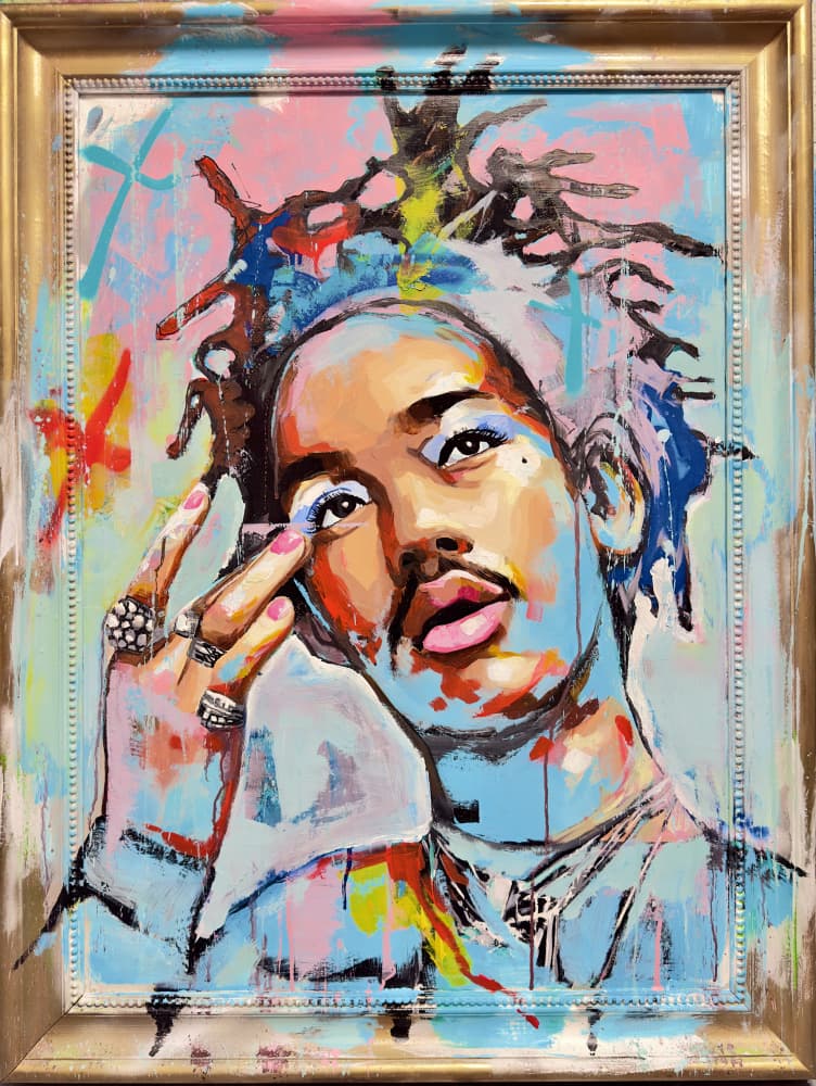 Vibrant Dreadlock Portrait by Suzan Habib — canvas wall art
