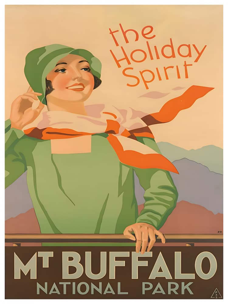 Art Deco Mountain Traveler by Chad Hyde — canvas wall art
