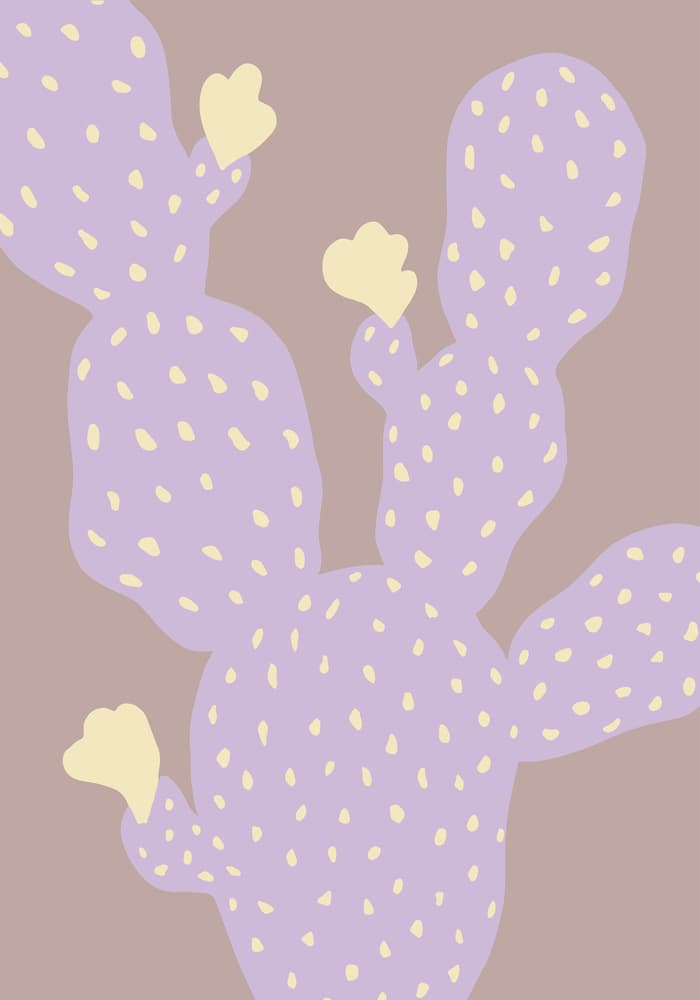 Purple Cactus Bloom by Old Artists Studio — canvas wall art