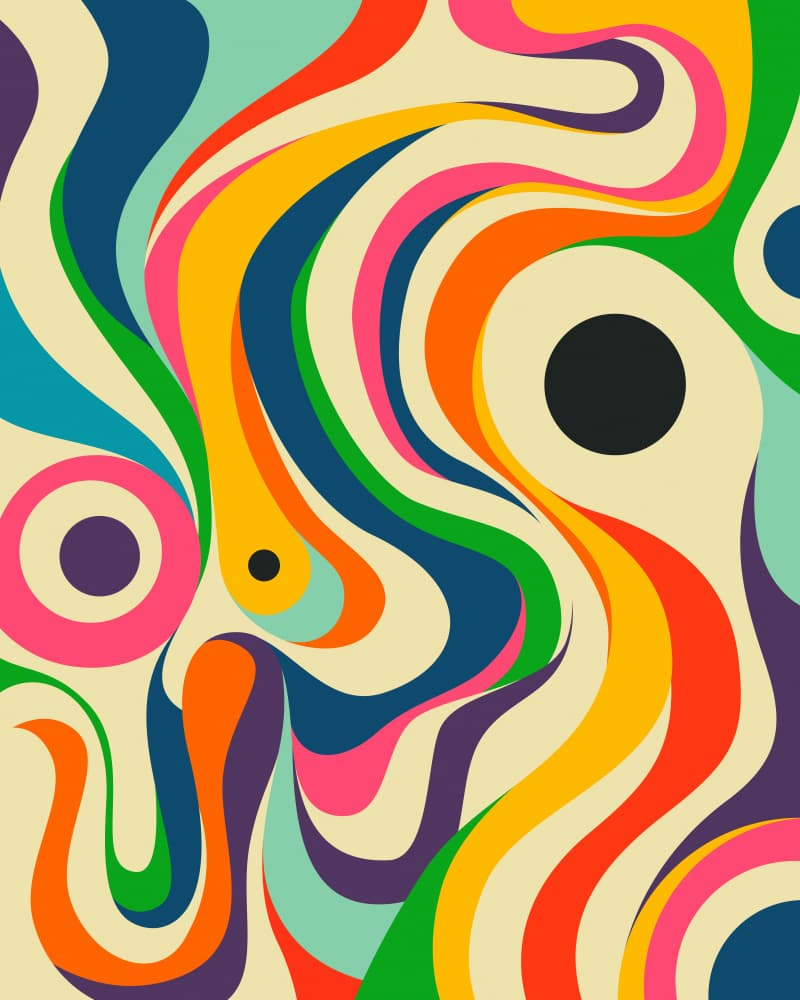 Vibrant Swirling Abstract by Jazzberry Blue — canvas wall art