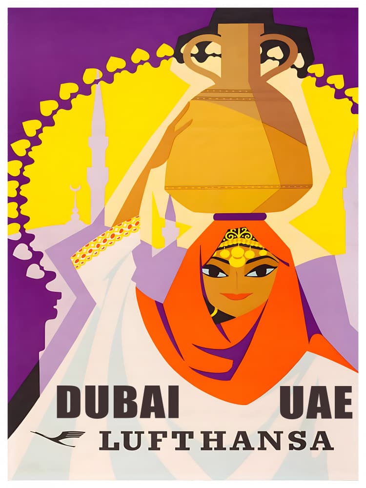 Vintage Dubai Travel by Chad Hyde — canvas wall art