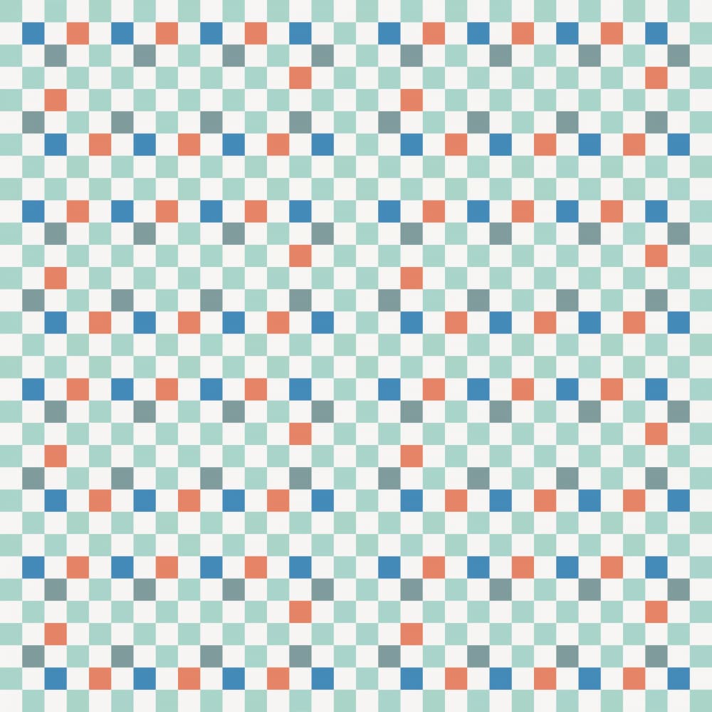 Colorful Pixel Grid by Little Dean — canvas wall art