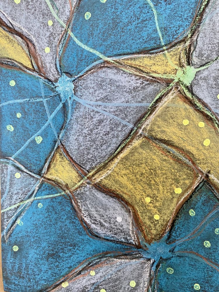 Vibrant Geometric Texture by Berit Pihl — canvas wall art