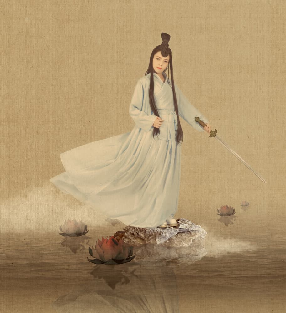 Serene Lotus Warrior by 吴子诚WuZiCheng — canvas wall art