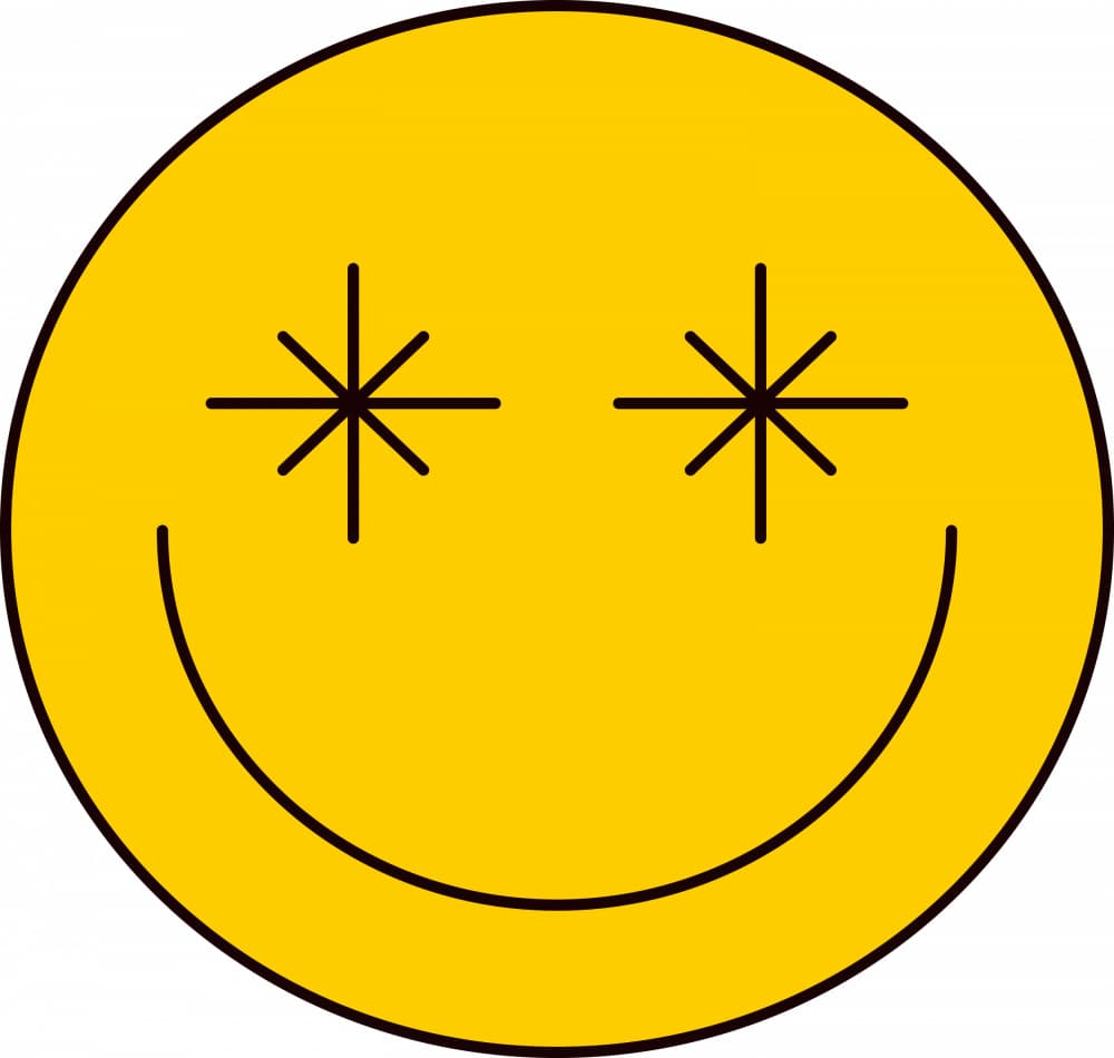 Happy Star Eyes by Marika Barsrsind — canvas wall art