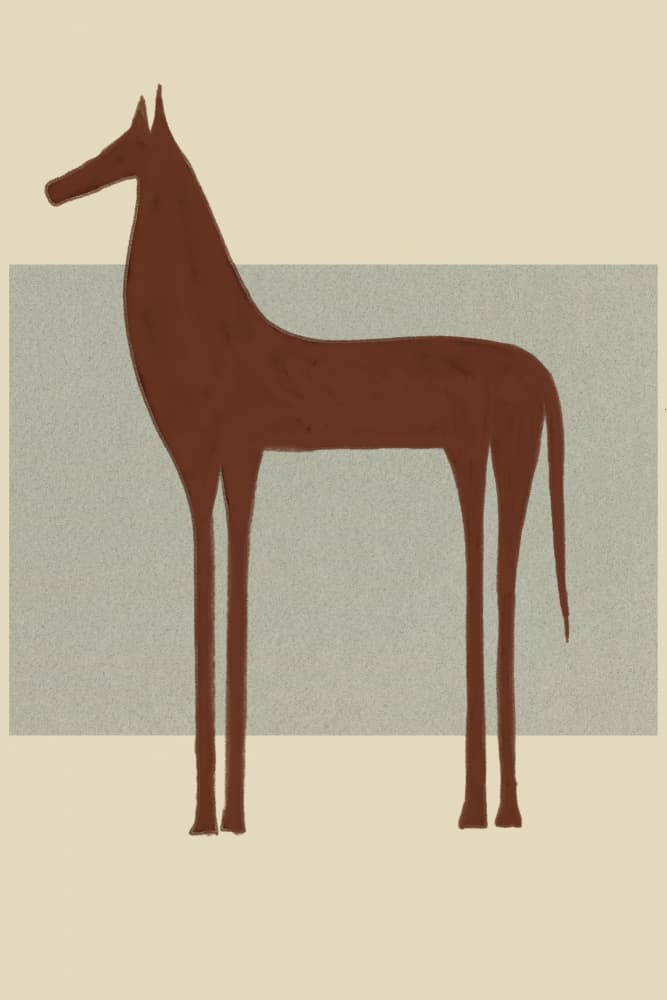 Minimalist Brown Horse by The Art Concept — canvas wall art