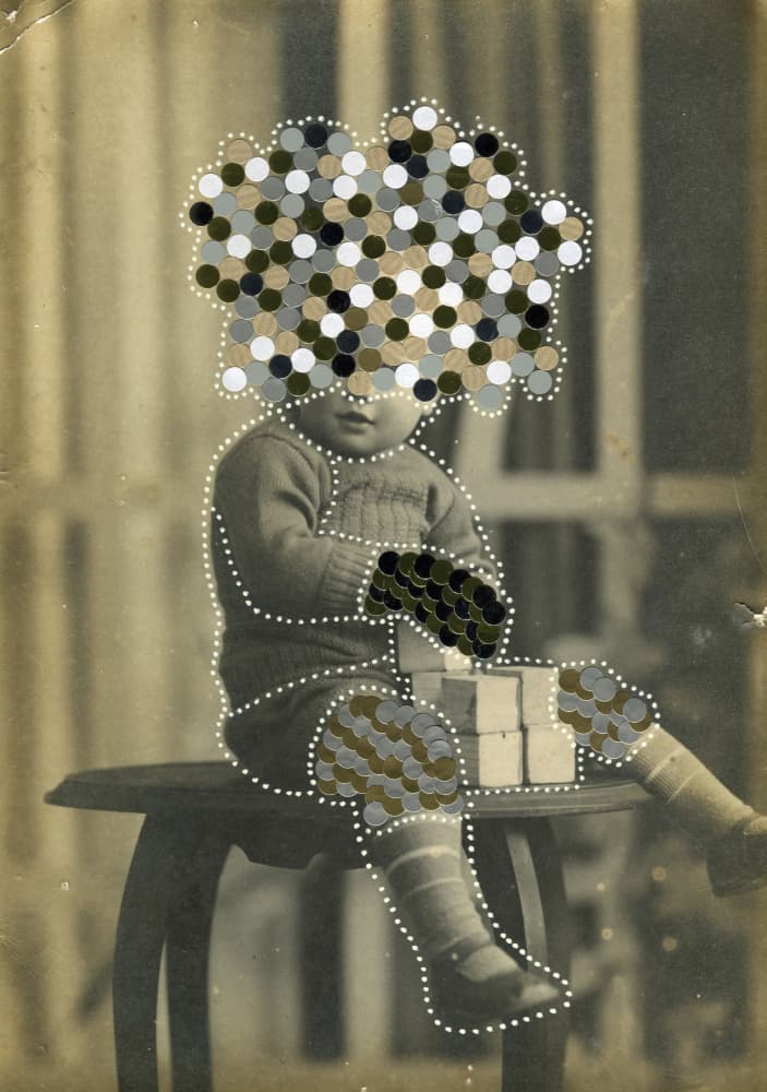 Vintage Polka Dot Play by Naomi Vona — canvas wall art