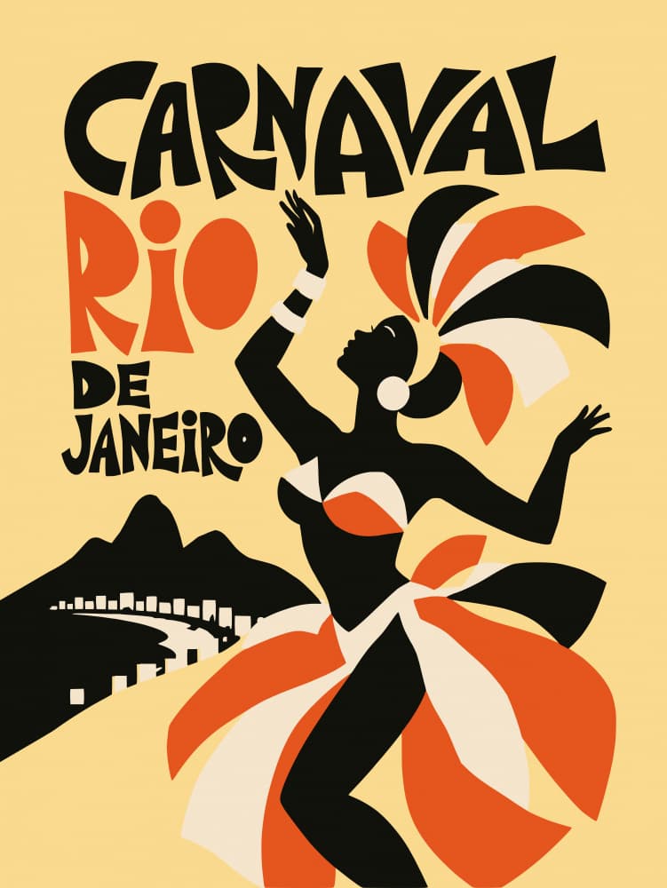 Samba Dancer Rio Carnival by Patryk Krygowski — canvas wall art
