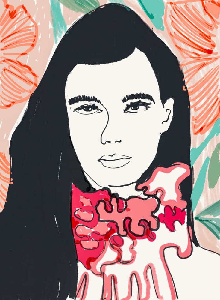 Vibrant Abstract Portrait by Beate Tubach — canvas wall art