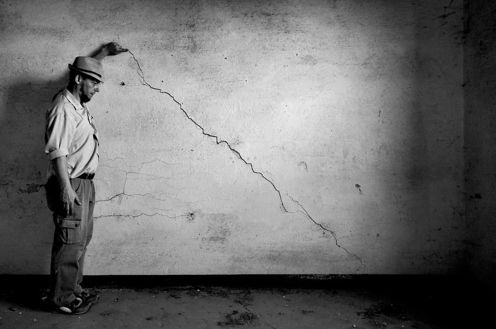 Old Man Cracked Wall by Carlo Ferrara — canvas wall art
