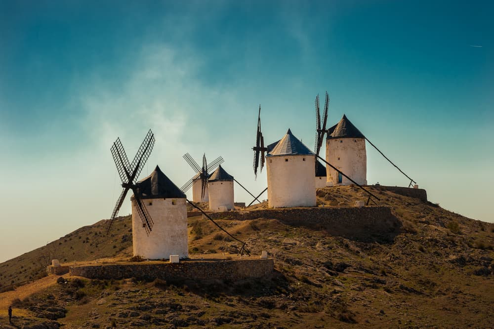 Historic Spanish Windmills by J. Antonio Pardo — canvas wall art